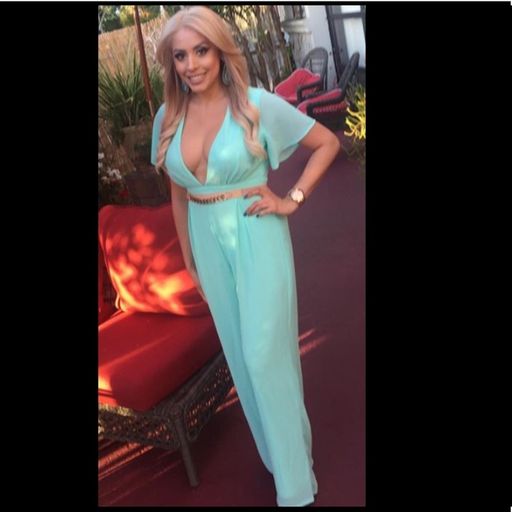 Teal jumpsuit